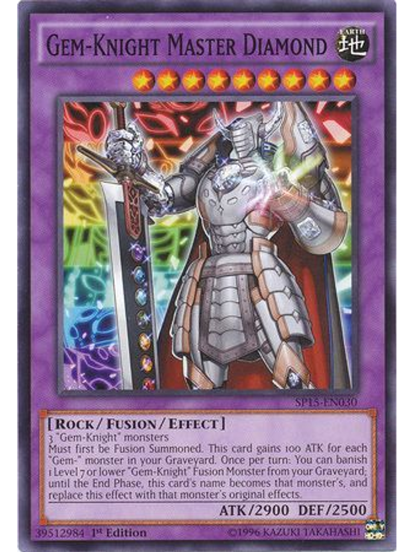 Gem-Knight Master Diamond - SP15-EN030 - Common 1st Edition 1