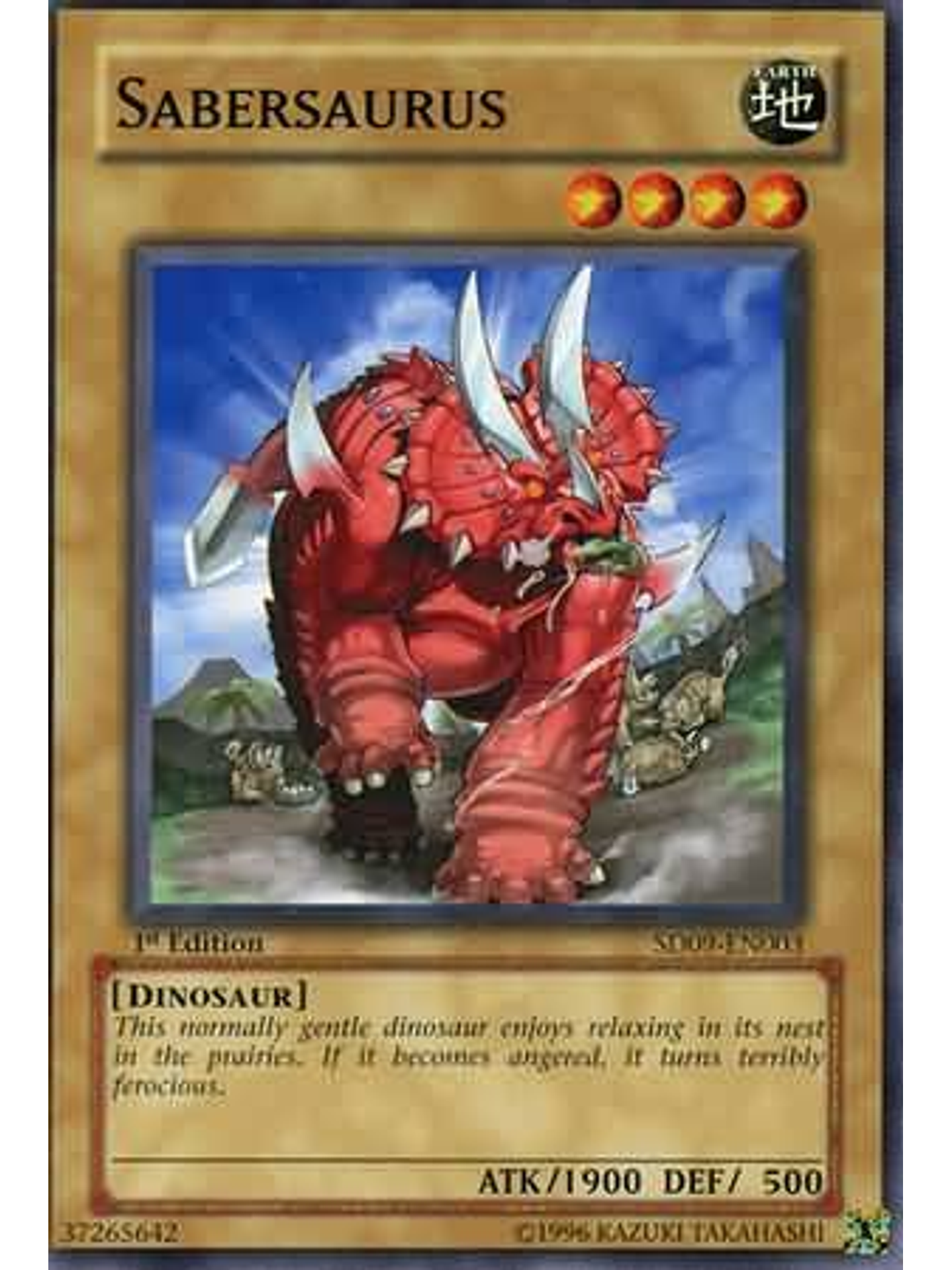 Sabersaurus - SD09-EN003 - Common 1st Edition 1