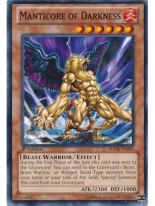Manticore of Darkness - SDOK-EN005 - Common 1st Edition