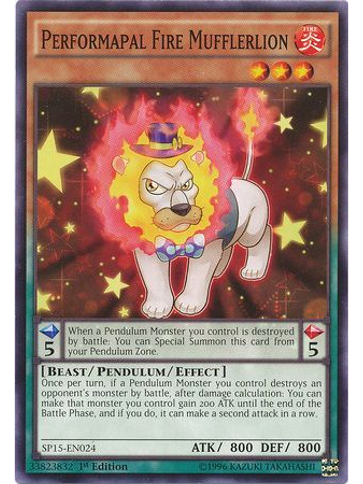 Performapal Fire Mufflerlion - SP15-EN024 - Common 1st Edition 1