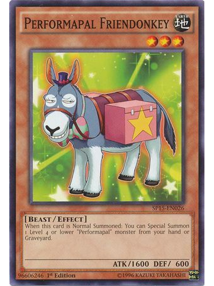 Performapal Friendonkey - SP15-EN026 - Common 1st Edition 1