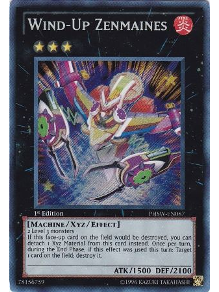 Wind-Up Zenmaines - PHSW-EN087 - Secret Rare 1st Edition 1