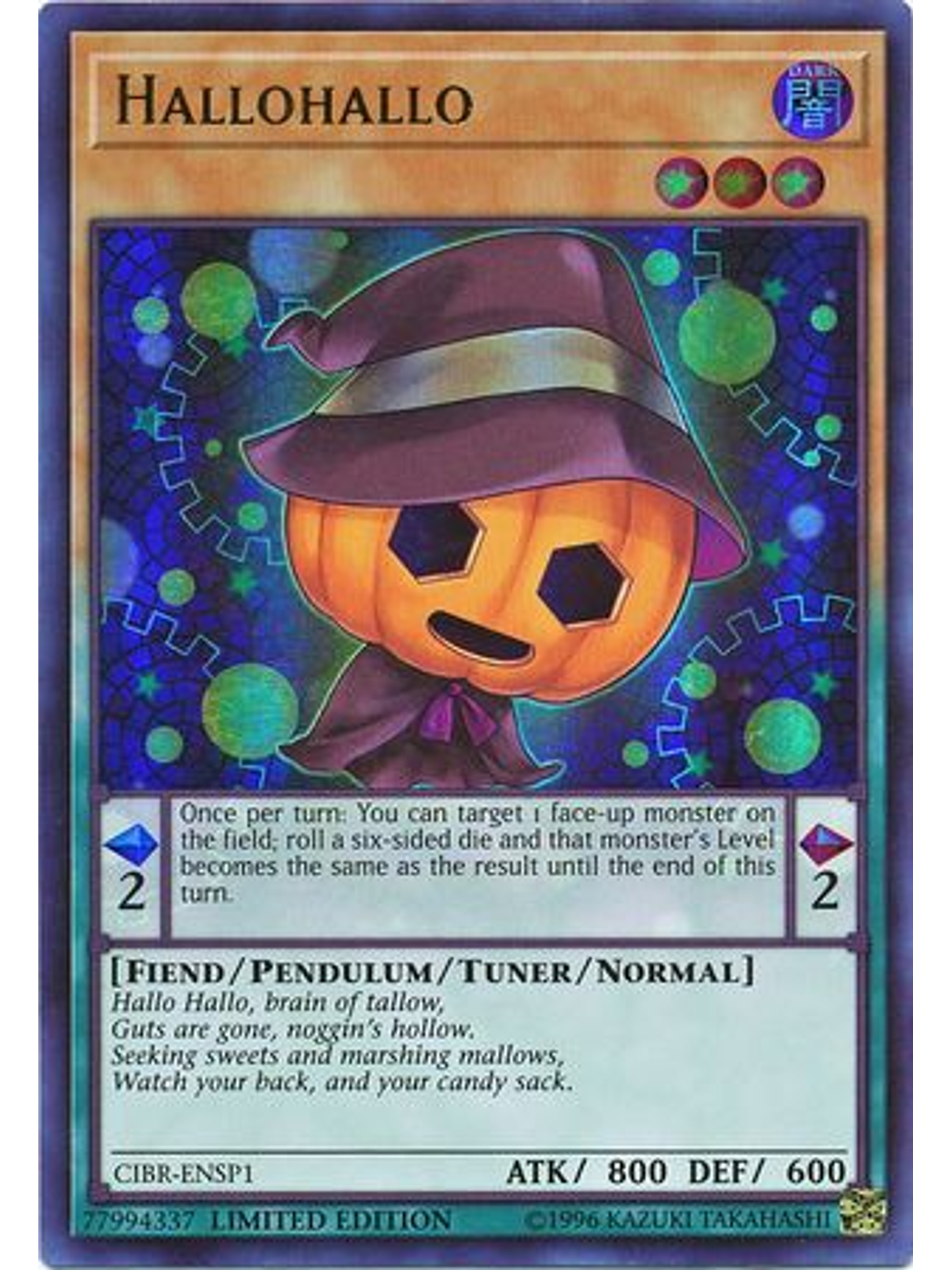 Hallohallo - CIBR-ENSP1 - Ultra Rare Limited Edition 1