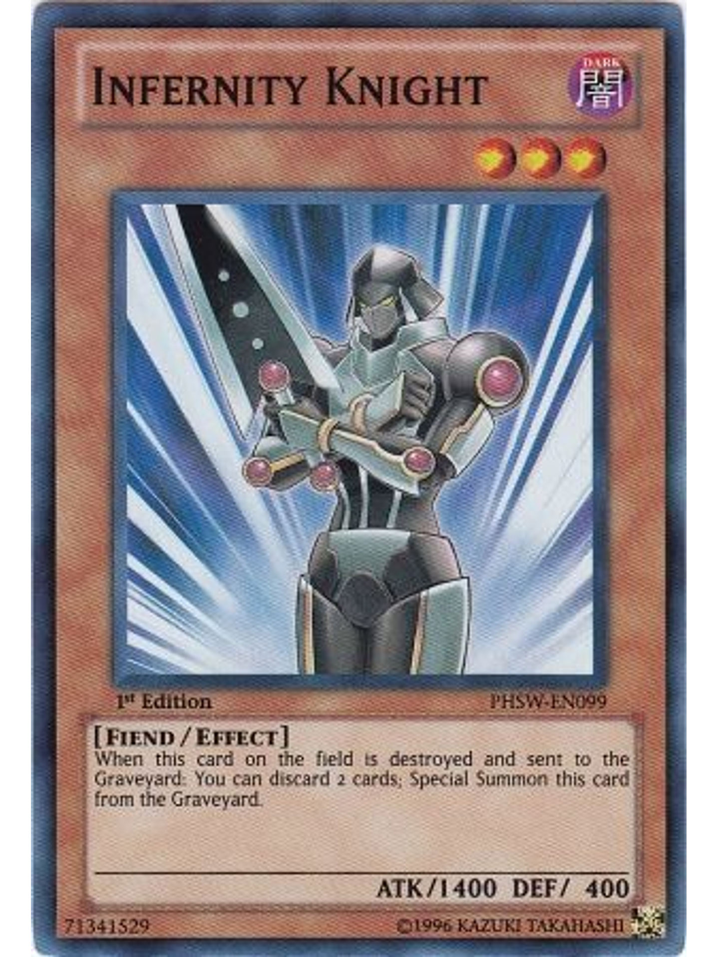 Infernity Knight - PHSW-EN099 - Super Rare 1st Edition 1