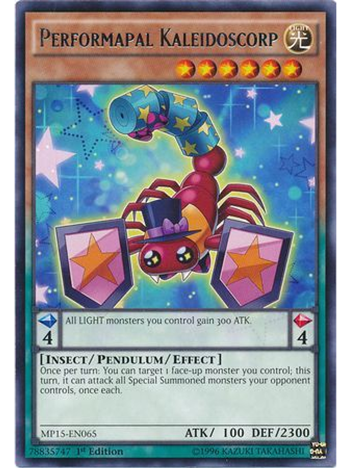 Performapal Kaleidoscorp - MP15-EN065 - Rare 1st Edition 1
