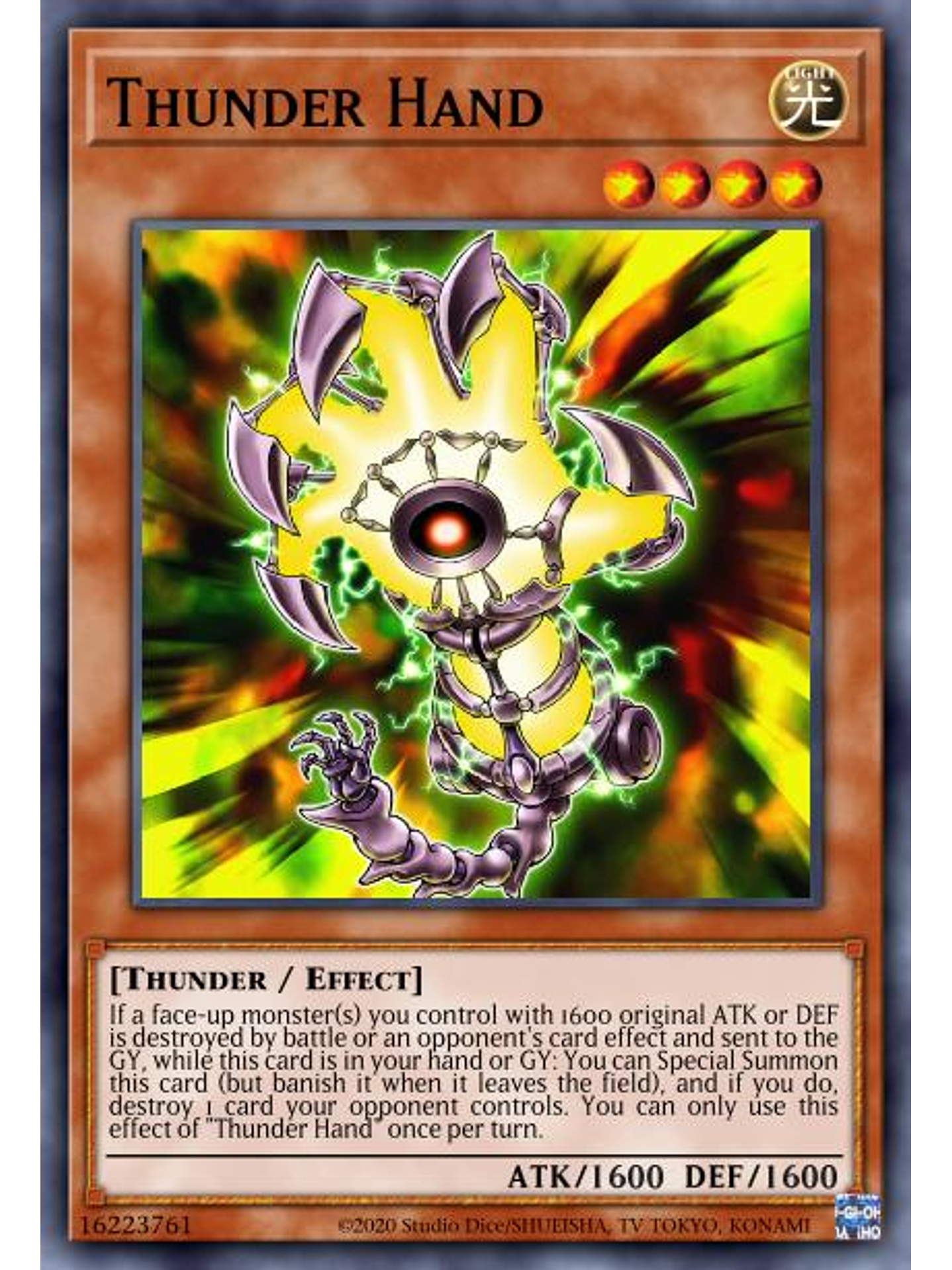 Thunder Hand - SDBT-EN022 - Common 1st edition 1