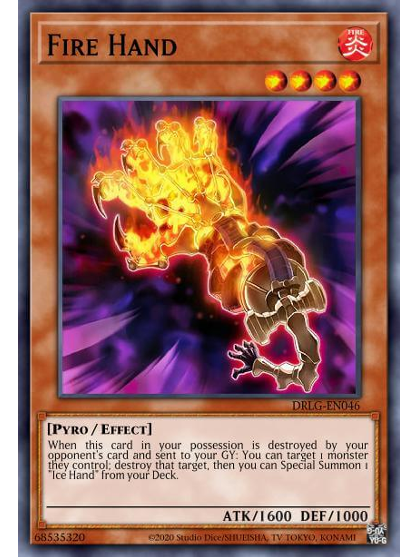 Fire Hand - SDBT-EN020 - Common 1st edition 1
