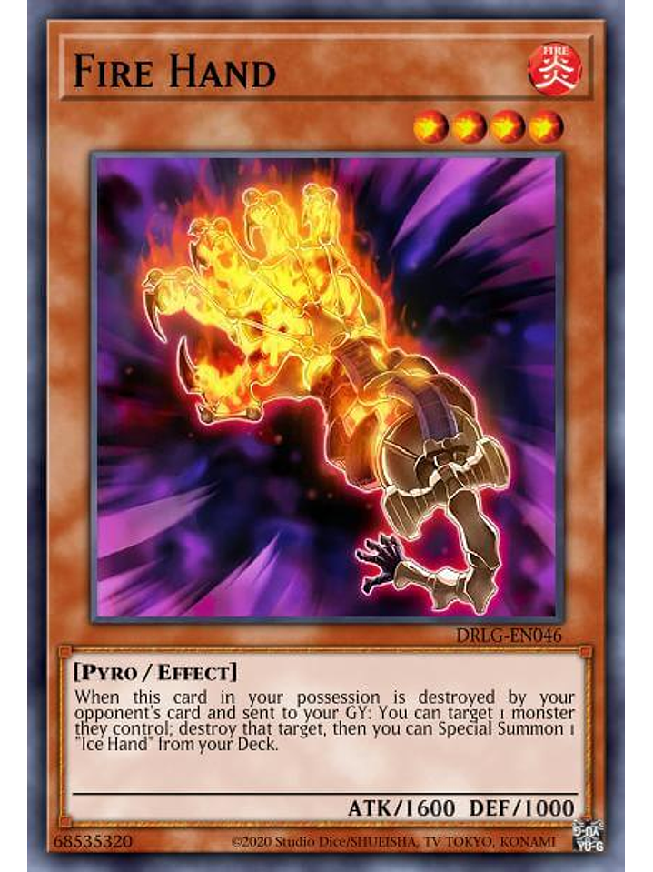 Fire Hand - SDBT-EN020 - Common 1st edition 1