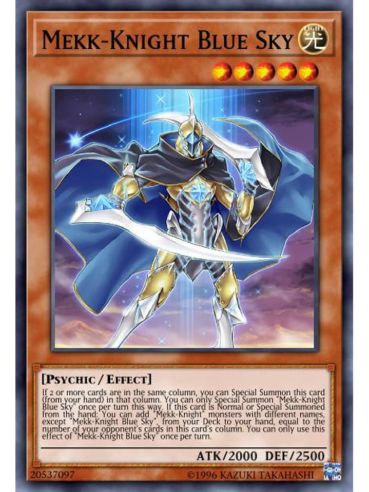 Mekk-Knight Blue Sky - SDBT-EN018 - Common 1st edition 1