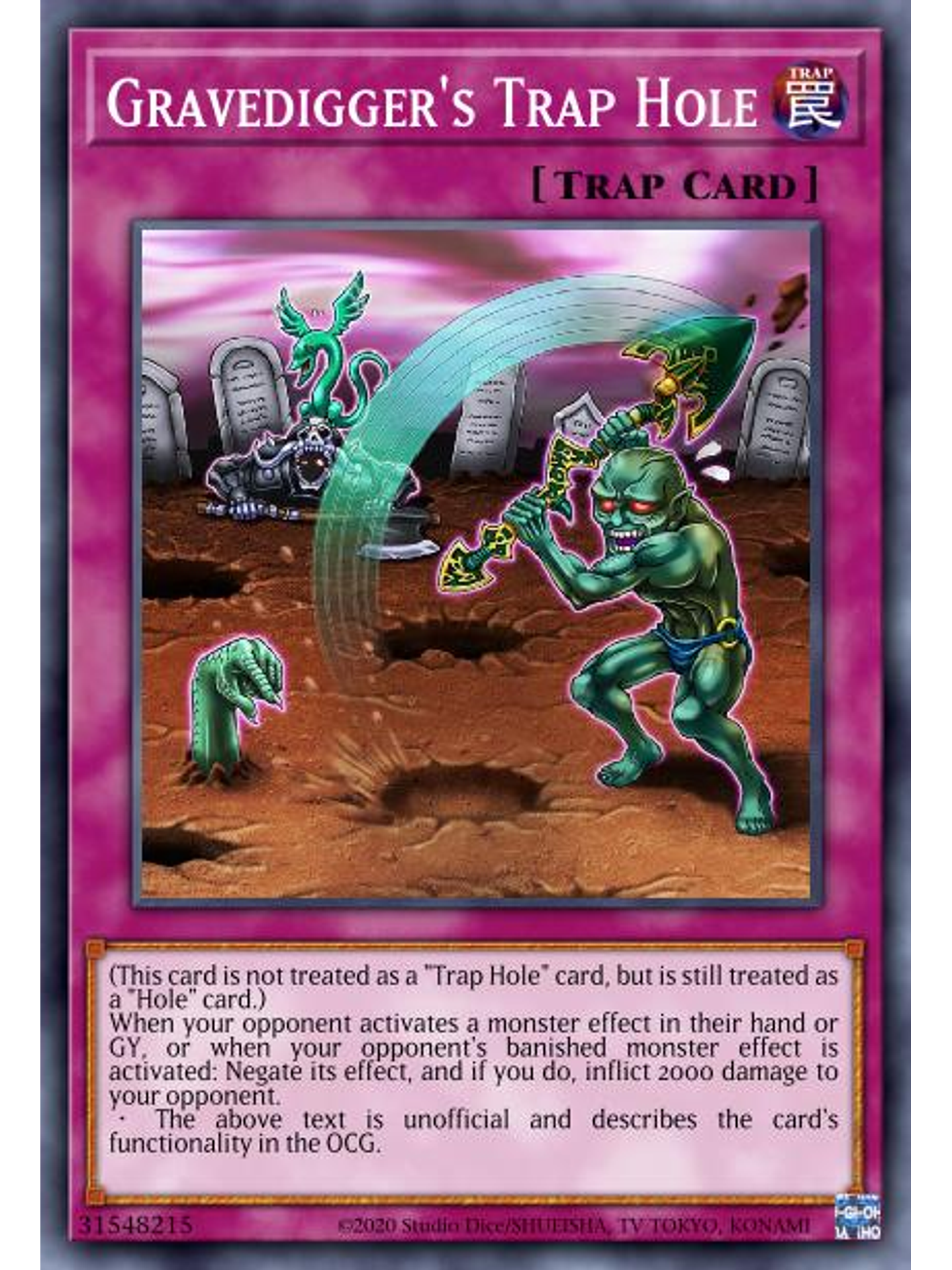 Gravedigger's Trap Hole - SDBT-EN033 - Common 1st edition 1