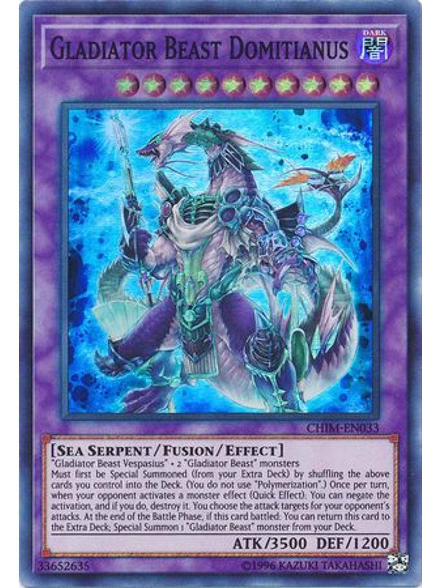 Gladiator Beast Domitianus - CHIM-EN033 - Super Rare Unlimited 1
