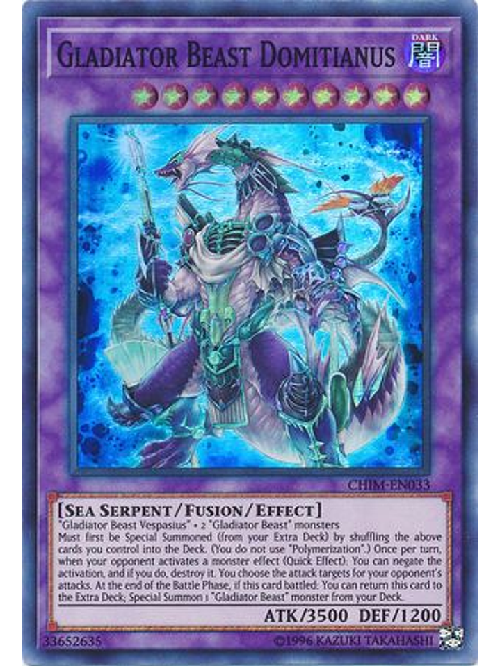 Gladiator Beast Domitianus - CHIM-EN033 - Super Rare Unlimited 1