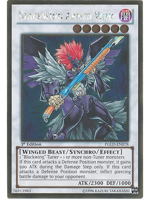 Blackwing Armed Wing - PGLD-EN078 - Gold Rare 1st Edition