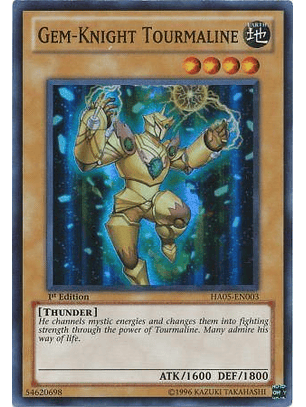 Gem-Knight Tourmaline - HA05-EN003 - Super Rare 1st Edition