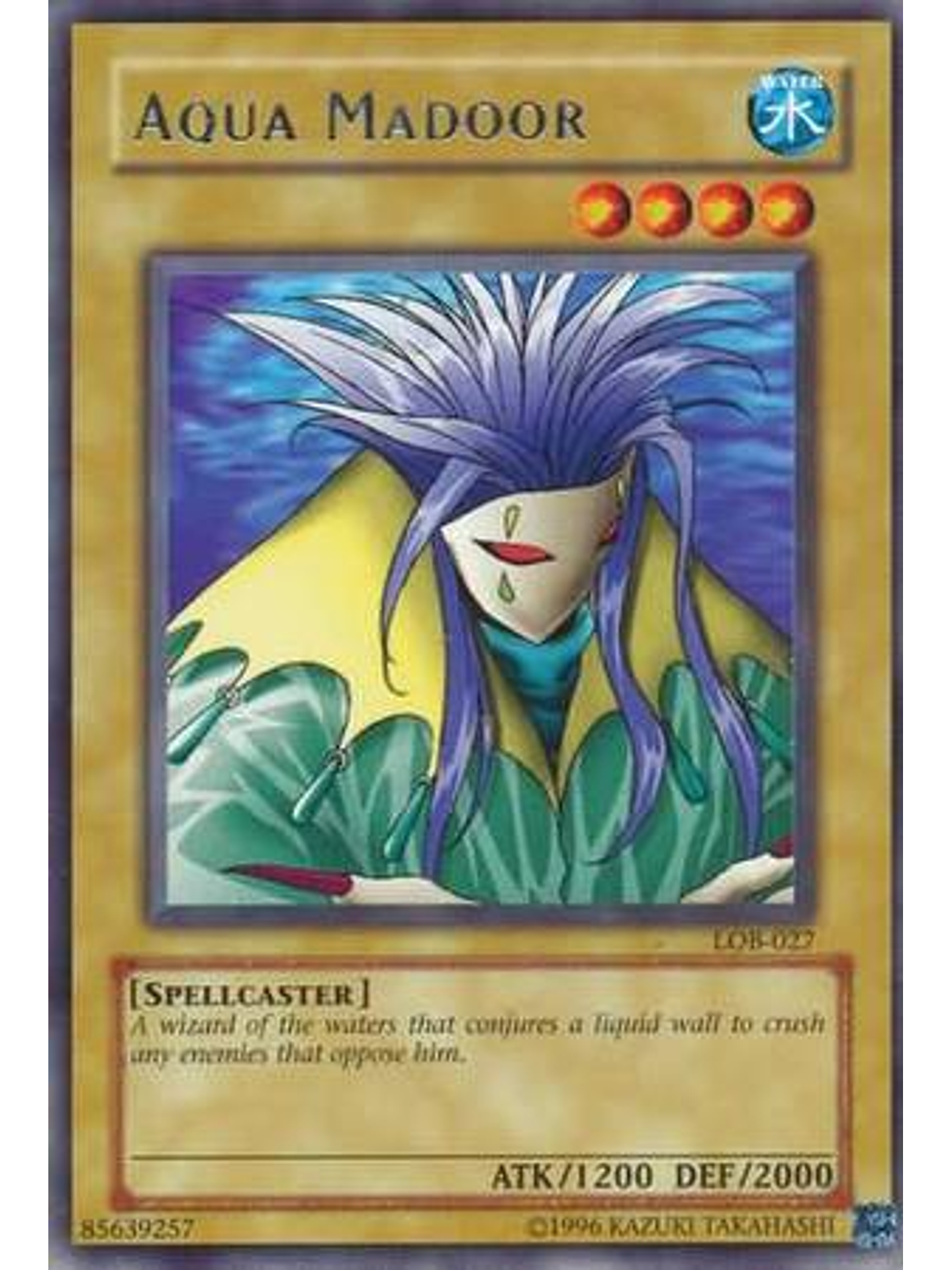 Aqua Madoor - LOB-027 - Rare 1st Edition 1