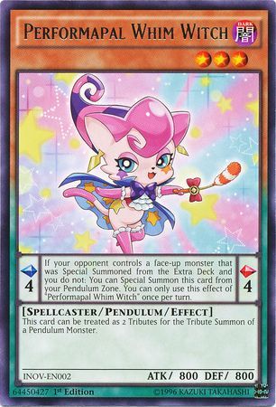 Performapal Whim Witch - INOV-EN002 - Rare 1st Edition