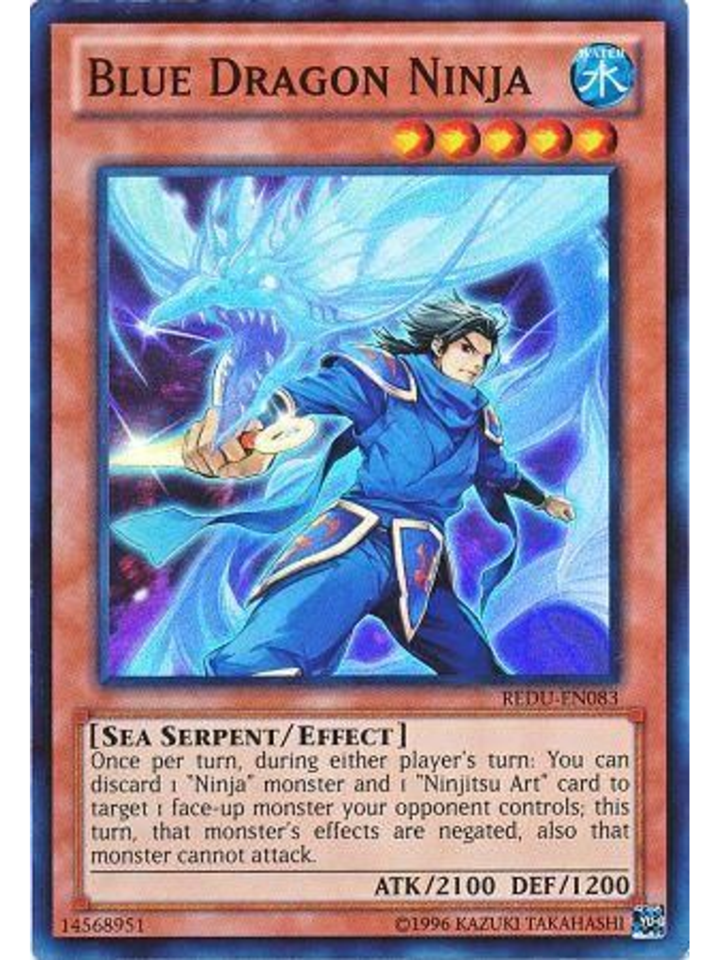 Blue Dragon Ninja - REDU-EN083 - Super Rare Unlimited 1