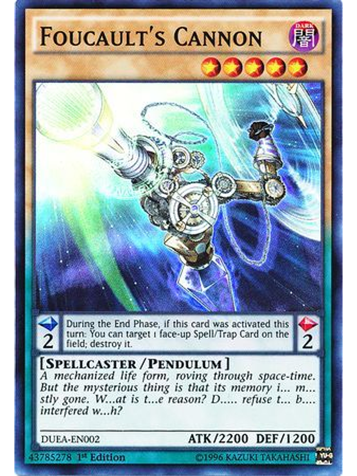 Foucault's Cannon - DUEA-EN002 - Super Rare 1st Edition 1