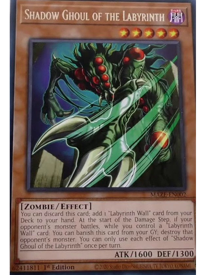 Shadow Ghoul of the Labyrinth - MAZE-EN002 - Rare 1st Edition 1