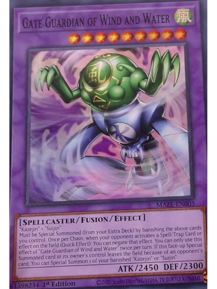 Gate Guardian of Wind and Water - MAZE-EN005 - Super Rare 1st Edition 1