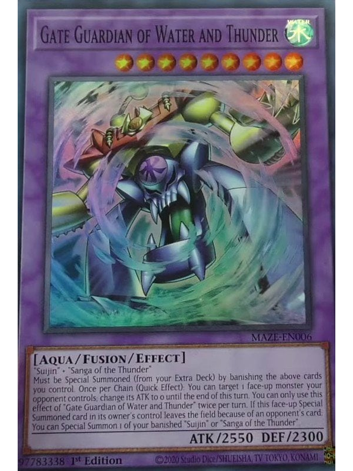 Gate Guardian of Water and Thunder - MAZE-EN006 - Super Rare 1st Edition 1
