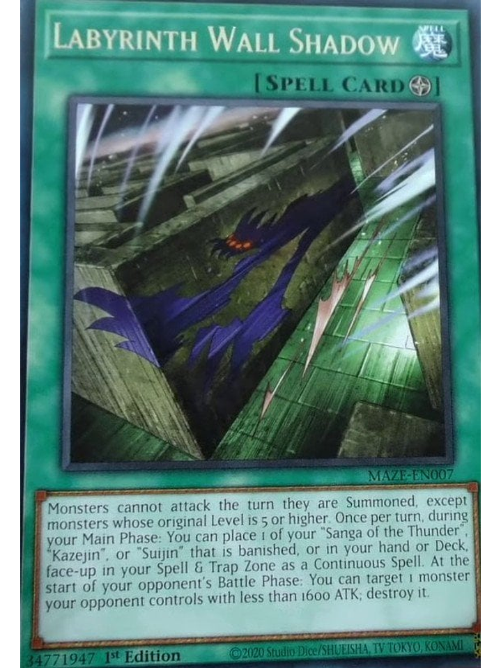 Labyrinth Wall Shadow - MAZE-EN007 - Rare 1st Edition 1