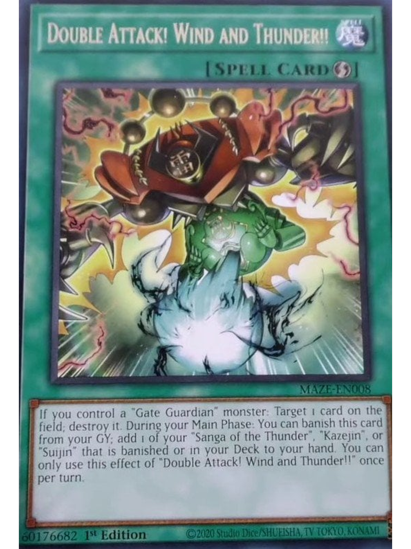 Double Attack! Wind and Thunder!! - MAZE-EN008 - Rare 1st Edition 1