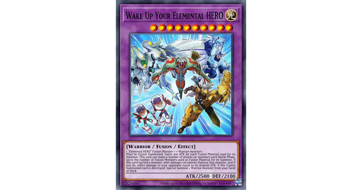 Wake Up Your Elemental Hero – Yu-Gi-Oh! Karte, Ultra Rare, 1. Auflage, Aus Labyrinth Of Memories