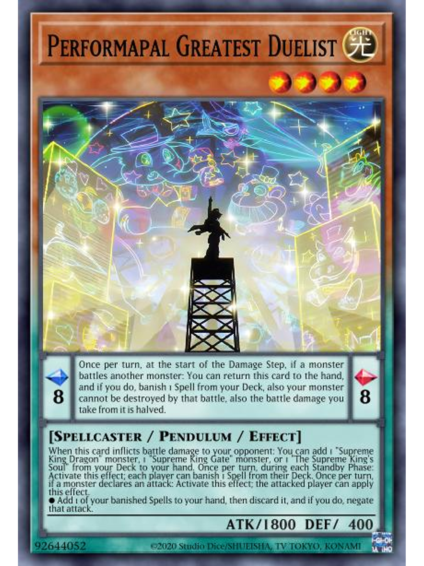 Performapal Duelist Extraordinaire - MAZE-EN024 - Rare 1st Edition 1