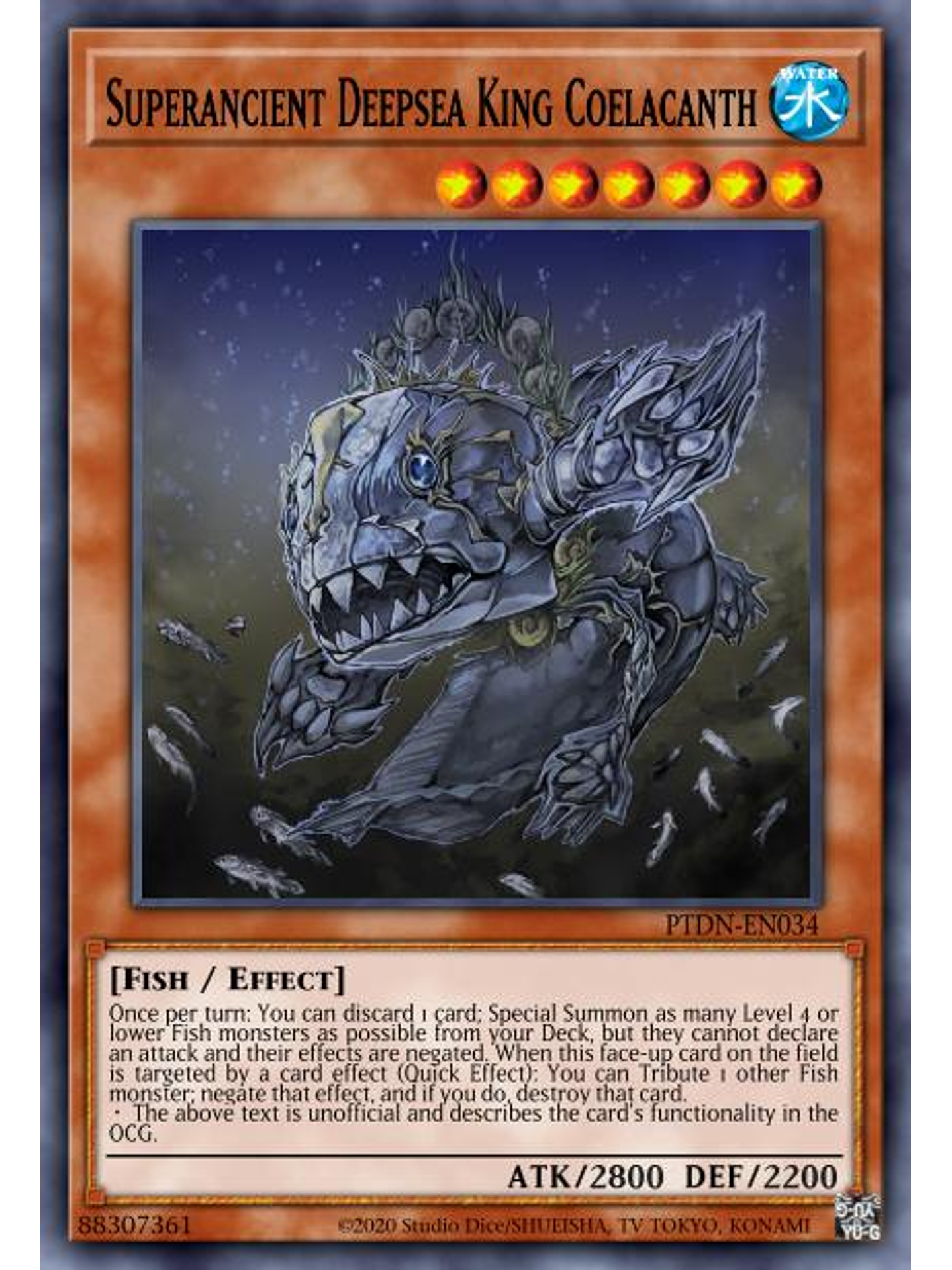 Superancient Deepsea King Coelacanth - MAZE-EN036 - Super Rare 1st Edition 1