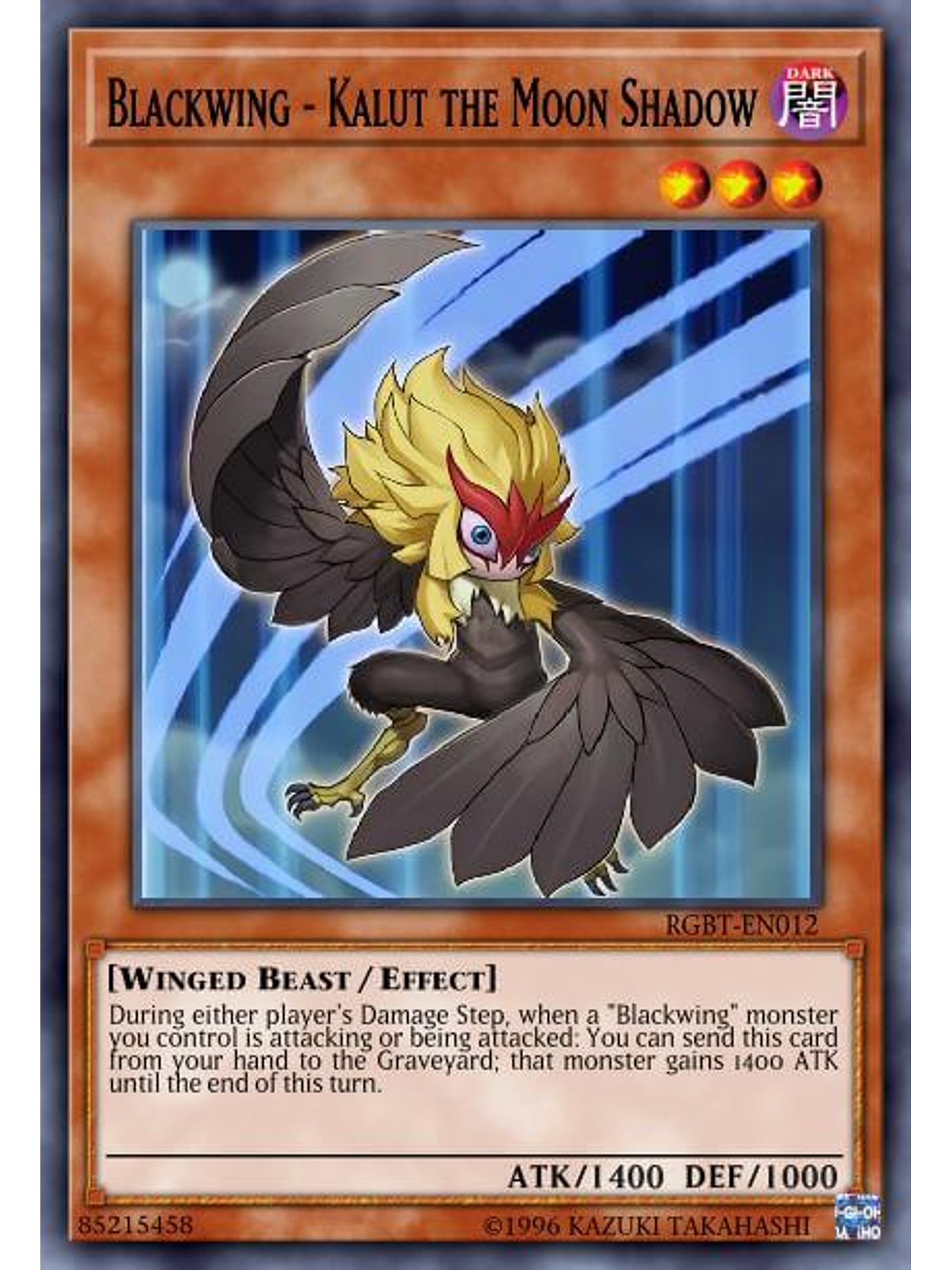 Blackwing - Kalut the Moon Shadow - MAZE-EN037 - Rare 1st Edition 1