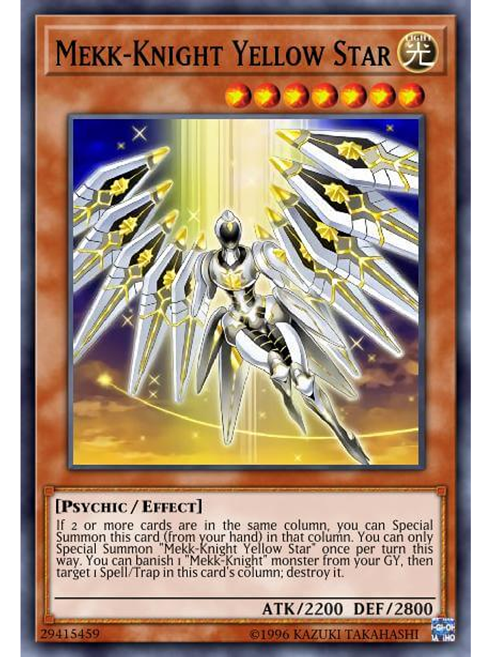Mekk-Knight Yellow Star - MAZE-EN044 - Rare 1st Edition 1
