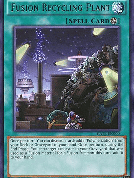 Fusion Recycling Plant - RATE-EN000 - Rare 1st Edition