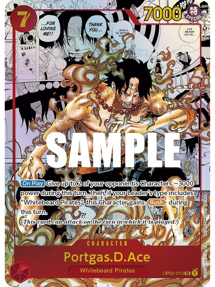 OP02-013 (Alternative Art) Portgas.D.Ace (Manga) 1