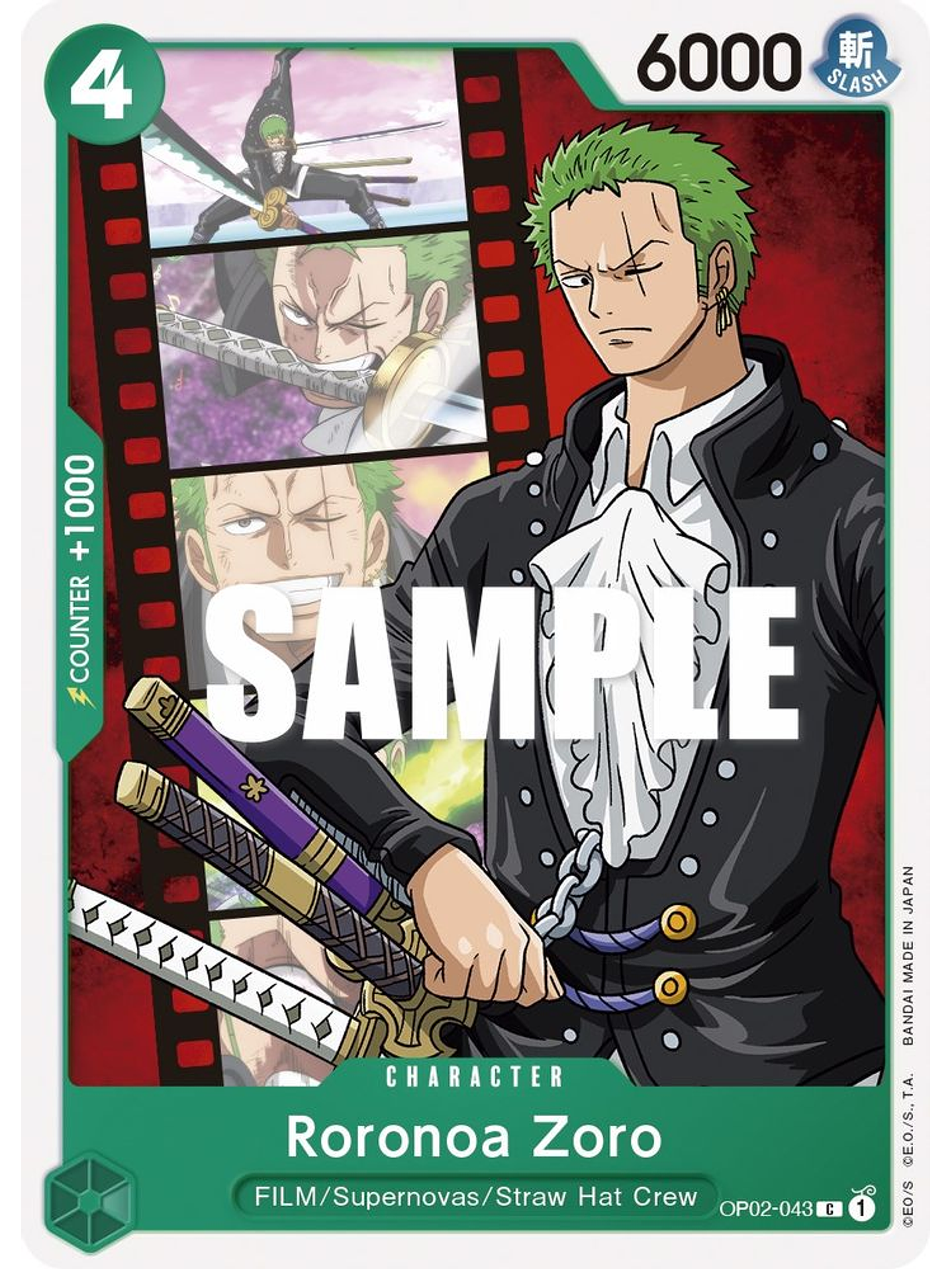 OP02-043 C Roronoa Zoro 1