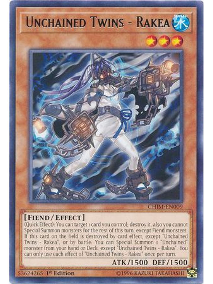 Unchained Twins - Rakea - CHIM-EN009 - Rare 1st Edition 1