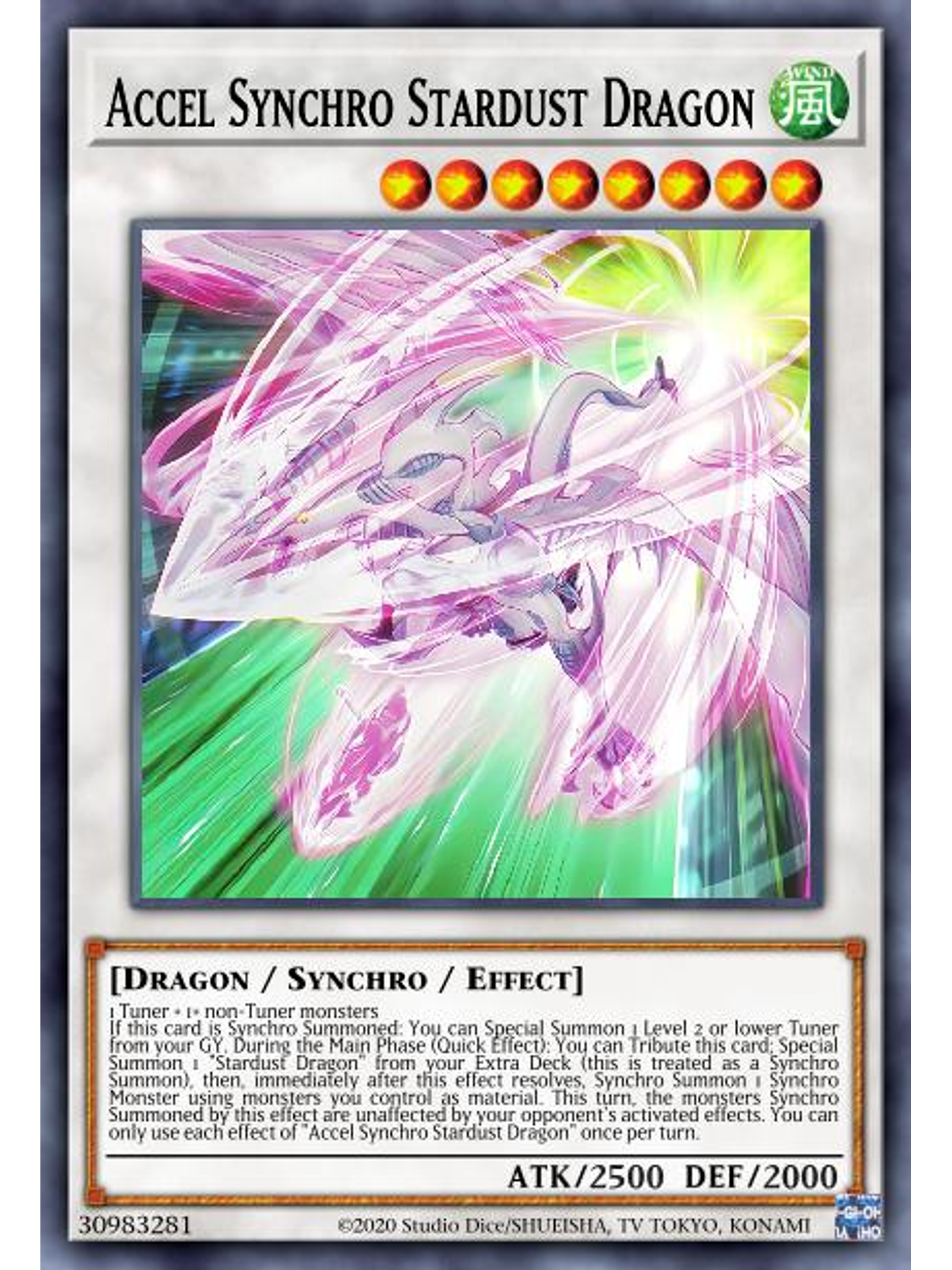 Accel Synchro Stardust Dragon - MAZE-EN019 - Collector's Rare 1st Edition 1