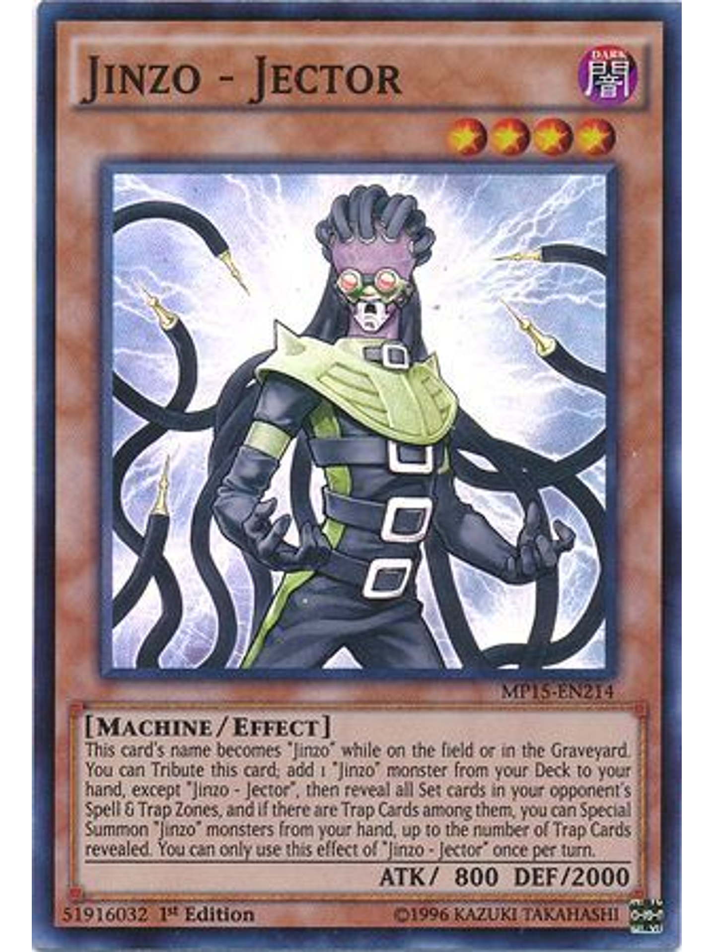 Jinzo - Jector - MP15-EN214 - Super Rare 1st Edition 1