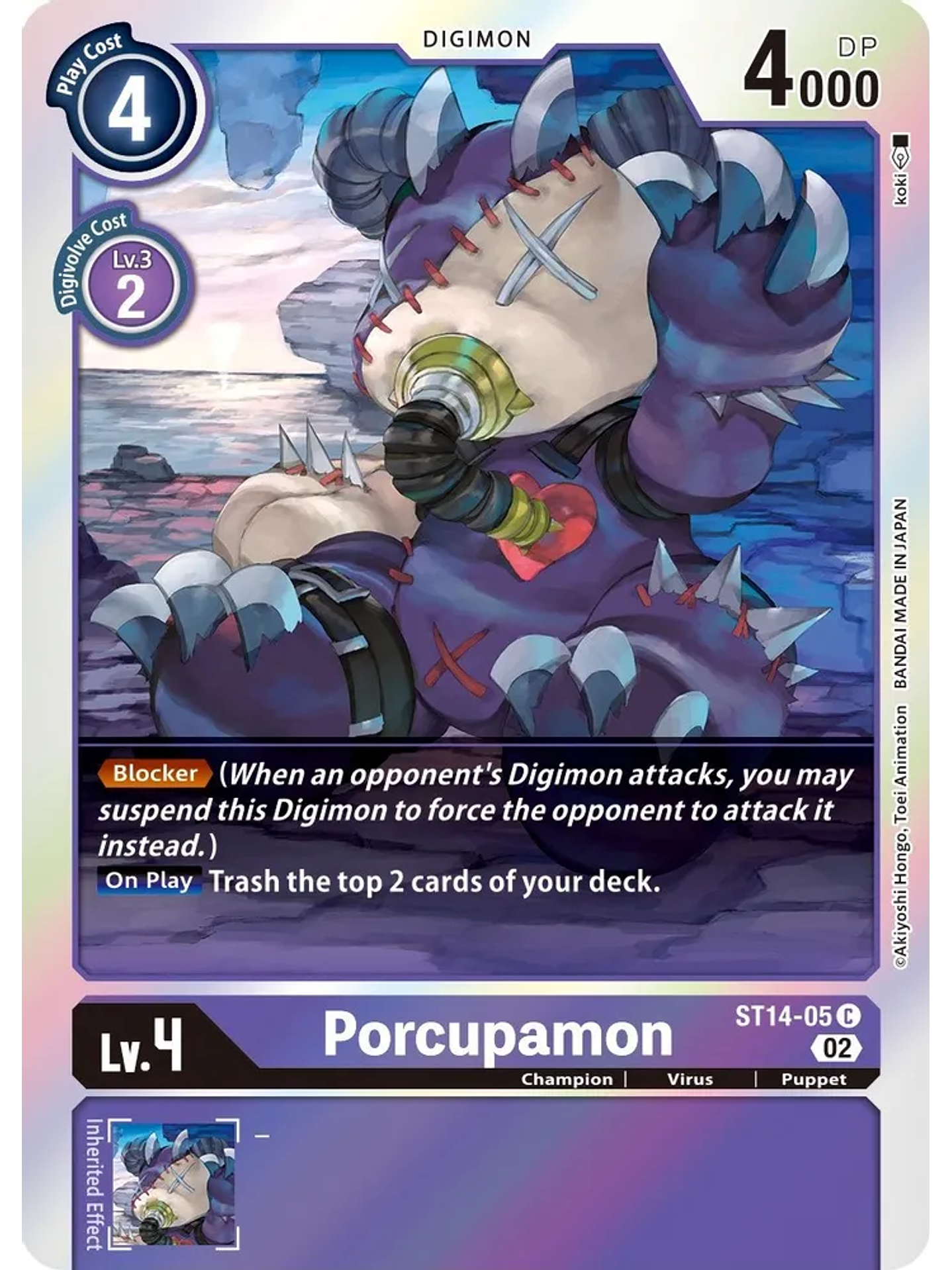 ST14-05 C Porcupamon  1