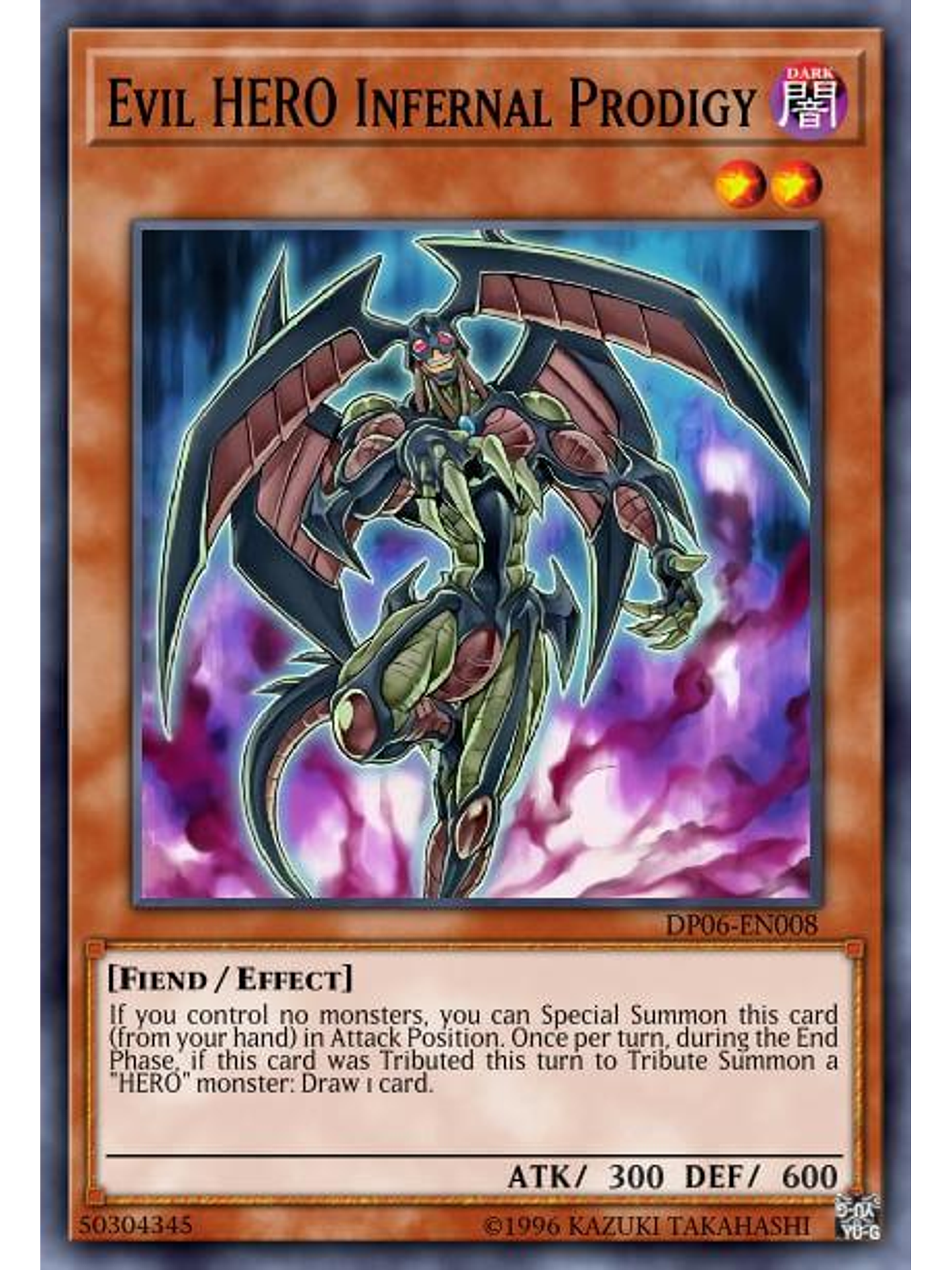 Evil HERO Infernal Prodigy - SGX3-ENA08 - Common 1st Edition 1