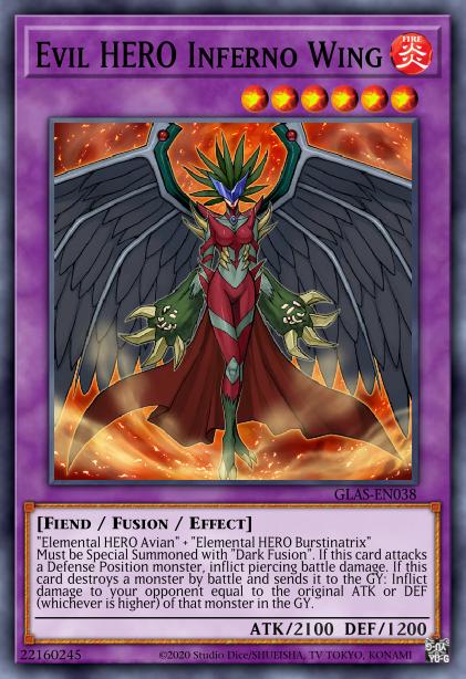 Evil HERO Inferno Wing - SGX3-ENA22 - Common 1st Edition