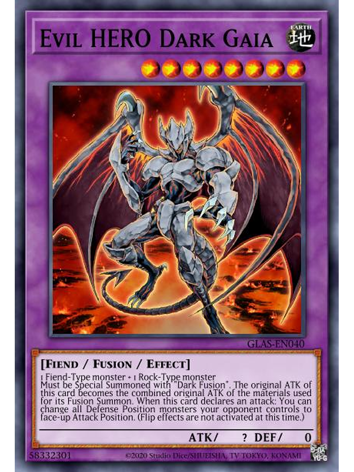 Evil HERO Dark Gaia - SGX3-ENA24 - Common 1st Edition 1