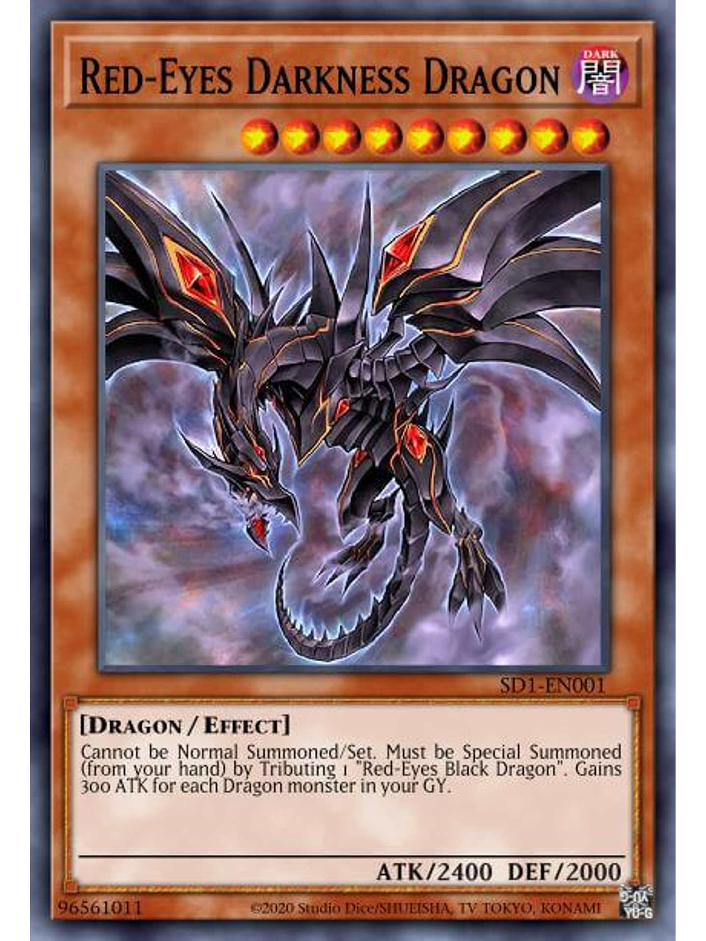 Red-Eyes Darkness Dragon - SGX3-ENB01 - Common 1st Edition 1