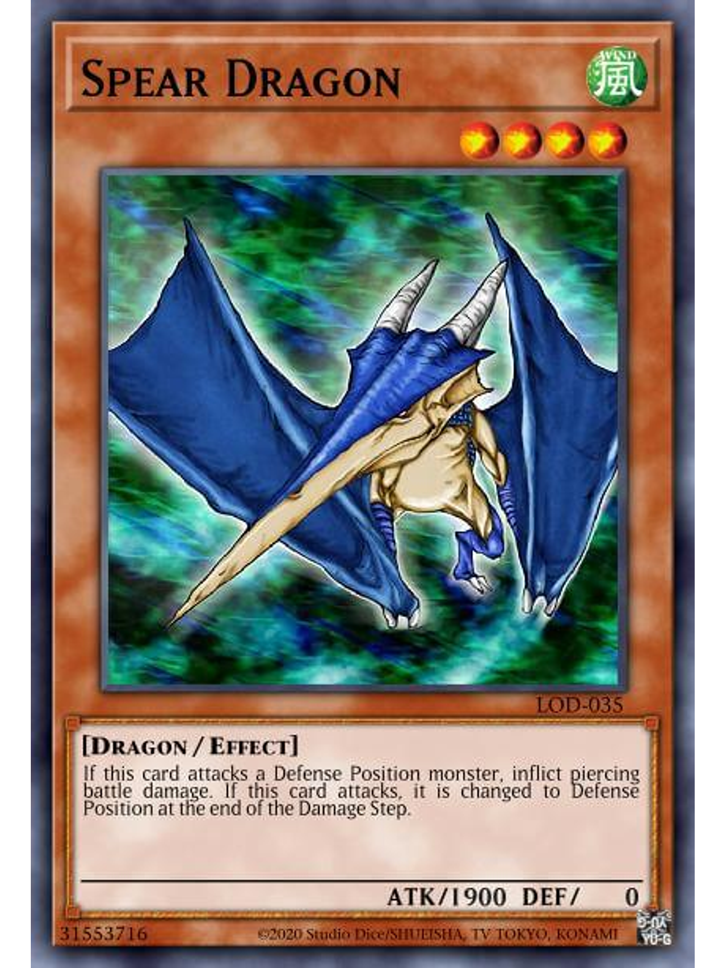 Spear Dragon - SGX3-ENB10 - Common 1st Edition 1