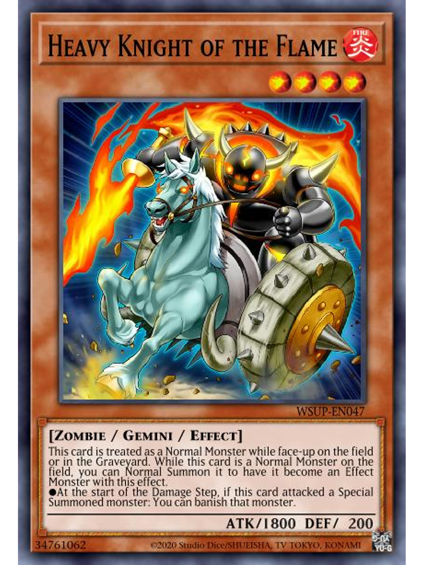 Heavy Knight of the Flame - SGX3-ENC12 - Common 1st Edition 1