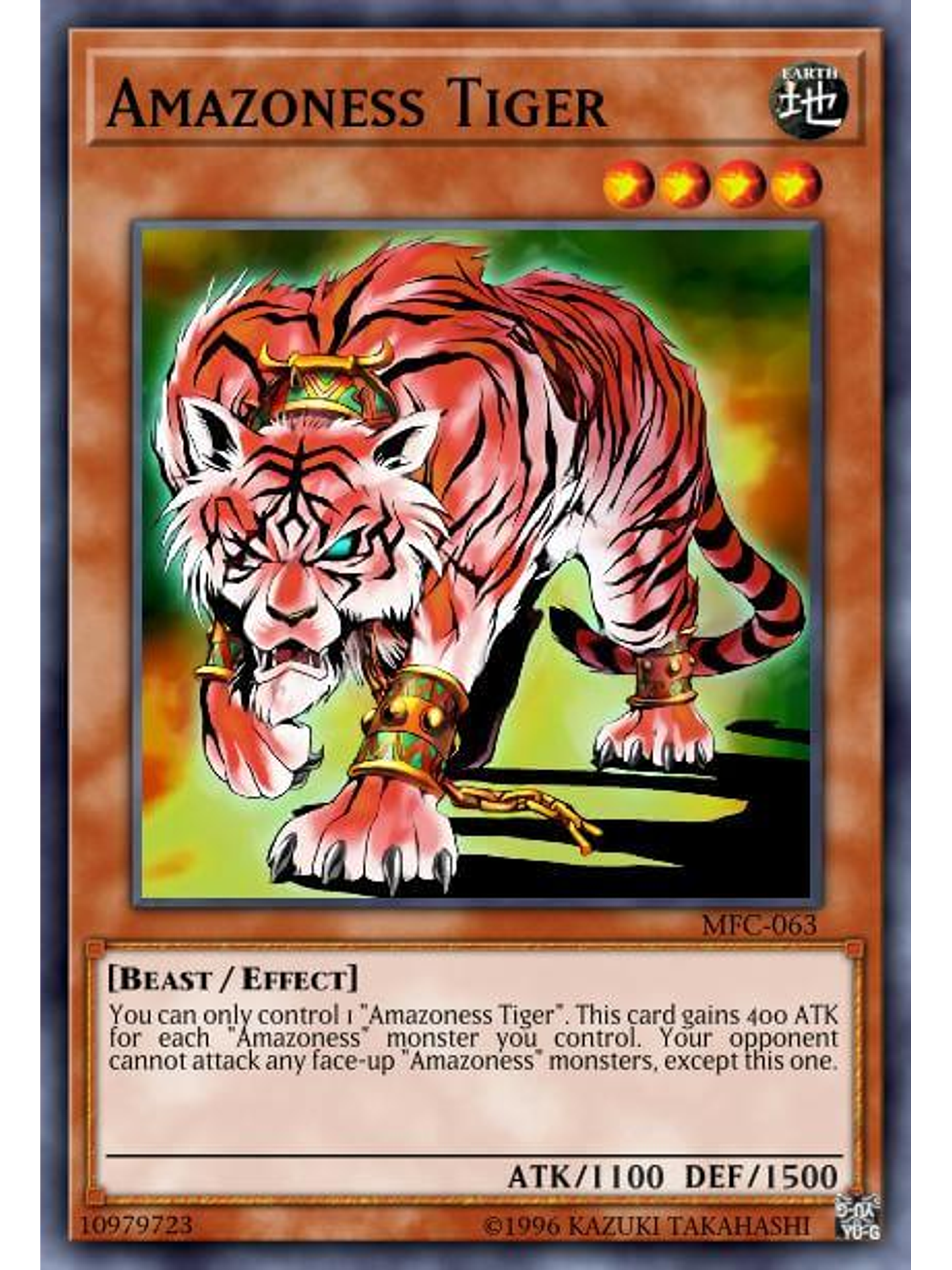 Amazoness Tiger - SGX3-END03 - Common 1st Edition 1
