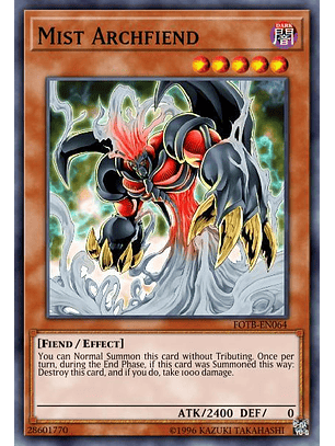 Mist Archfiend - SGX3-ENE10 - Common 1st Edition