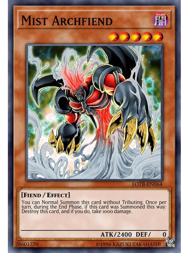 Mist Archfiend - SGX3-ENE10 - Common 1st Edition 1