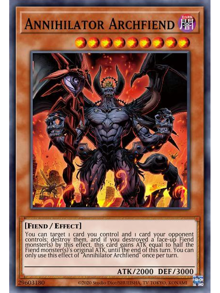 Annihilator Archfiend - SGX3-ENE11 - Common 1st Edition 1