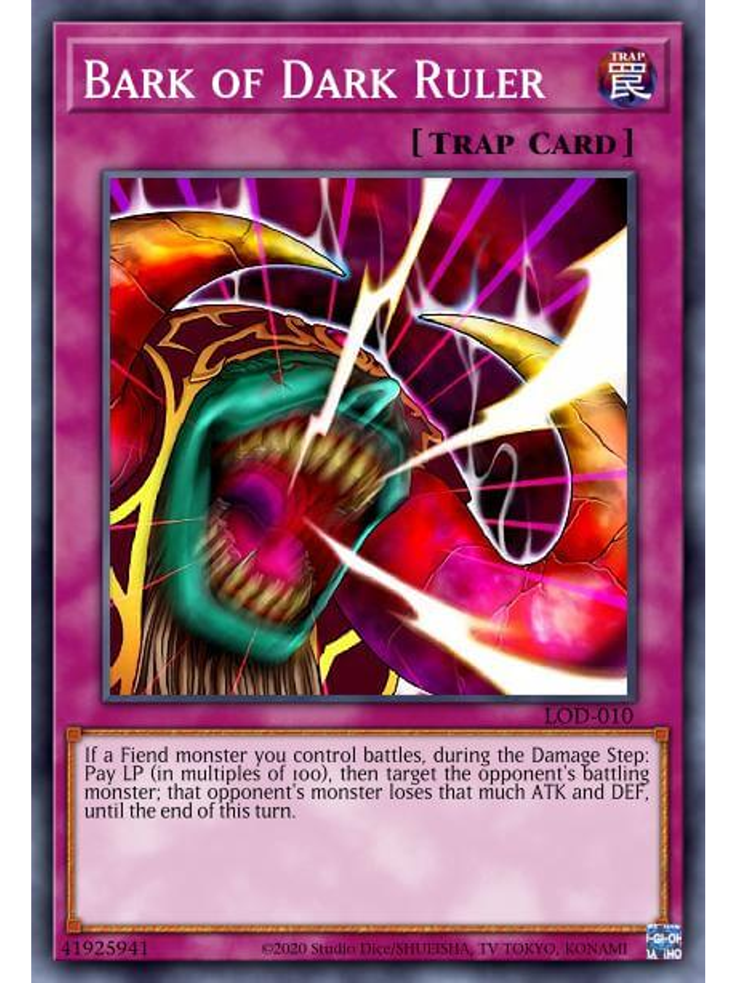 Bark of Dark Ruler - SGX3-ENE20 - Common 1st Edition 1